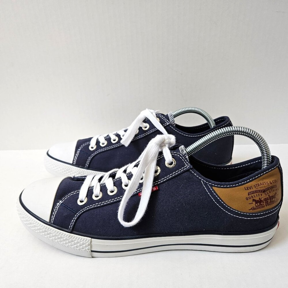Levis Shoes Mens 10.5 Stan Buck Canvas Low Top Casual Sneakers